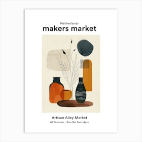 Netherlands Artisan Alley Market Art Print