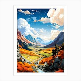 Autumn Landscape Painting Art Print