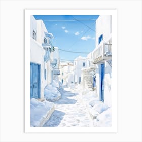 Greece In Winter Art Print