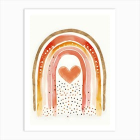 Rainbow Heart Kids and Nursery Art Print