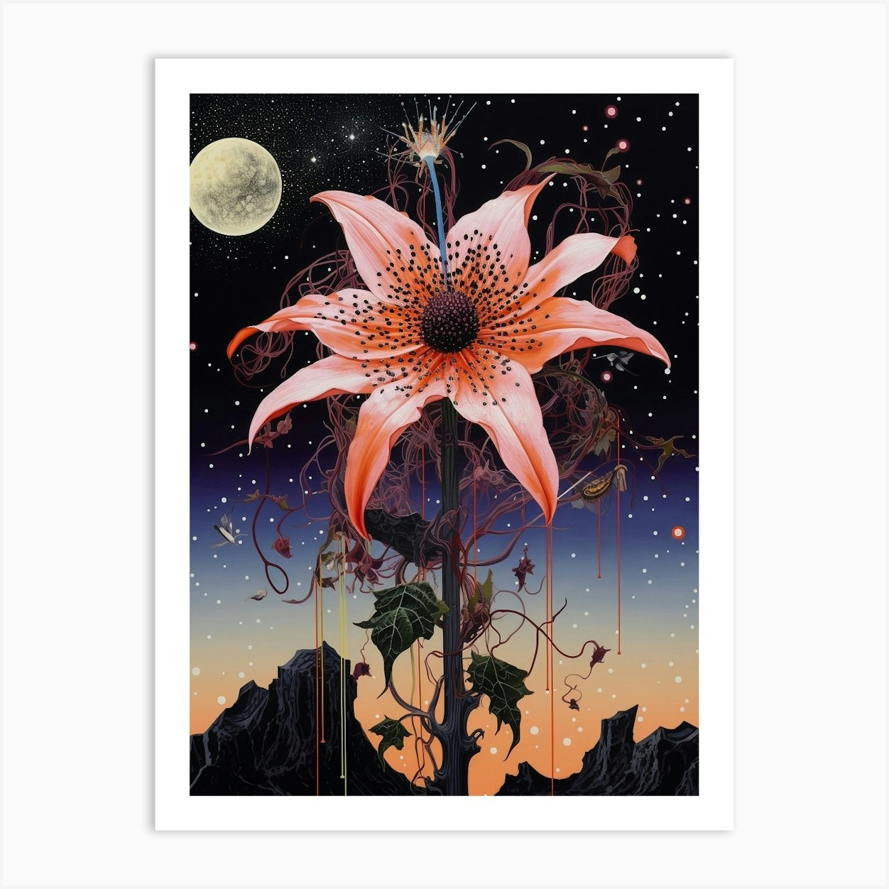 Moonflower Art Print Moonflower Art Print