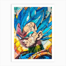 Dragon Ball Z Stained Glass Art Print