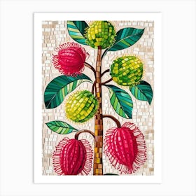 Guava Tree Mosaic Art Print