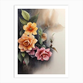 Watercolor Roses 5 Art Print