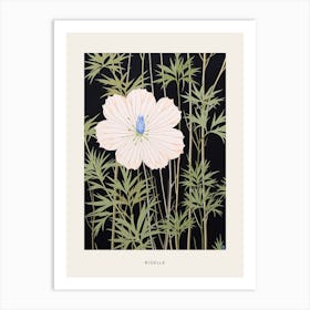 Flower Illustration Love In A Mist Nigella 3 Poster Art Print