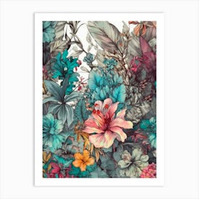 Flowers nature botanical art 8 Art Print