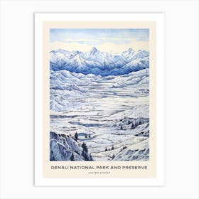 Denali National Park And Preserve United States Of America 4 Poster Art Print