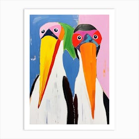 Colourful Kids Animal Art Pelican 5 Art Print