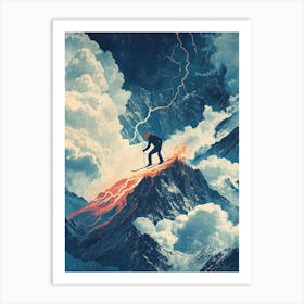 Lightning In The Sky Art Print