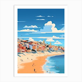 Bondi Beach, Australia, Flat Illustration 2 Art Print