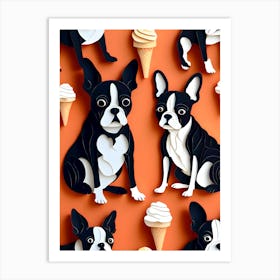 Boston Terriers 4 Art Print