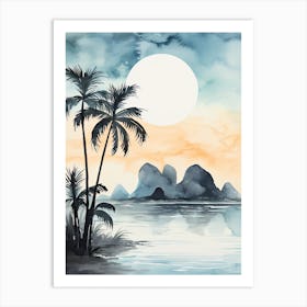 Watercolour Of El Nido   Palawan Philippines 0 Art Print