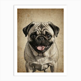 Pug Dog 1 Art Print