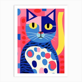 Blue Cat 1 Art Print