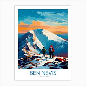 Ben Nevis Scottish MountainTravel Poster Art Print