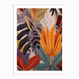 Fall Botanicals Bird Of Paradise 1 Art Print