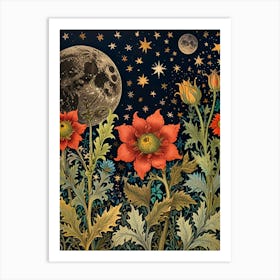 William Morris Moonlight In The Garden 6 Art Print