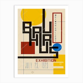 Bauhaus Exhibition 1919 poster Art Print