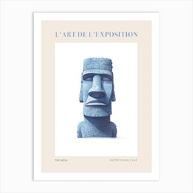 The Moai Of Easter Island Vintage Poster Art Print