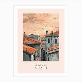 Mornings In Milano Rooftops Morning Skyline 2 Art Print