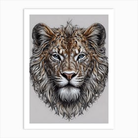 Lion Canvas Art Art Print