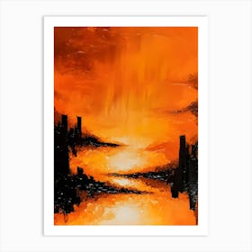 Sunset Cityscape Art Print