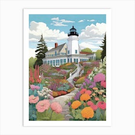 Lighthouse Garden Art Print