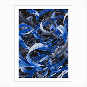 Blue Ribbons Art Print