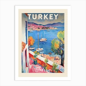 Bodrum Turkey 2 Fauvist Painting  Travel Poster Art Print