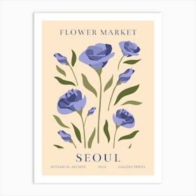 Flower Market Seoul Art Print