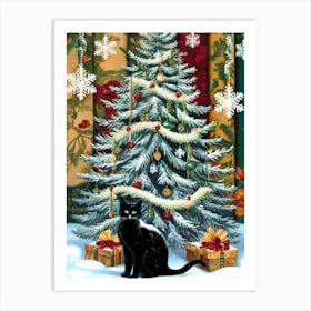 William Morris Christmas Tree 30 Art Print