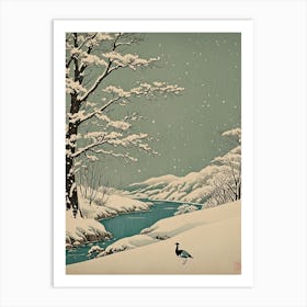 Winter Duck Art Print