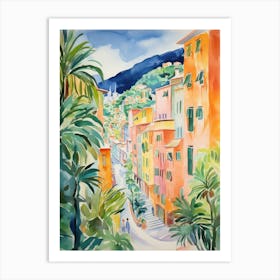 Cinque Terre, Italy Watercolour Streets 3 Art Print