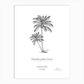 Florida Palm Trees 5 Art Print