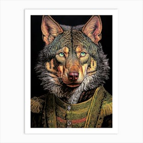 Wolf In Period Costume Art Print