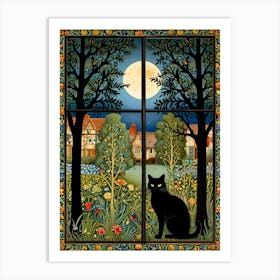 Cat In The Garden 2 Art Print