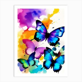 Colorful Butterflies 192 Art Print