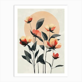 Flowers In Front Of The Sun Art Print