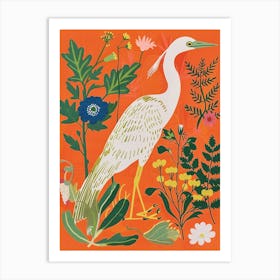 Spring Birds Egret 3 Art Print