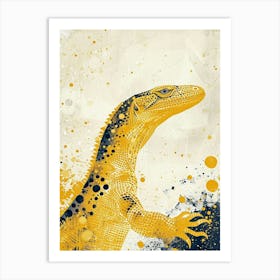 Yellow Komodo Dragon 1 Art Print