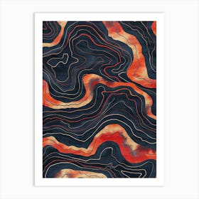 Abstract Wave Pattern 20 Art Print