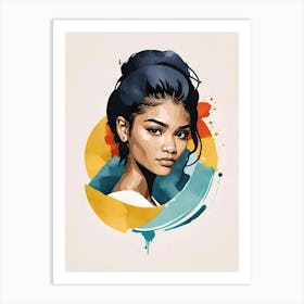 Portrait Of Zendaya Art Print