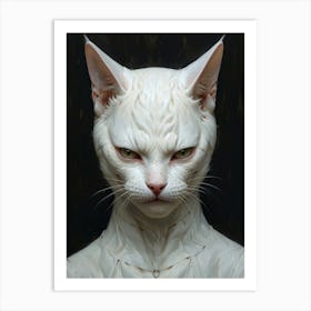 White Cat Art Print