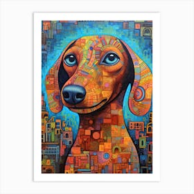 Dachshund dog print 4 Art Print