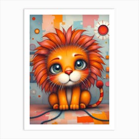 Simba, the Whimsical Cub Art Print