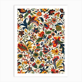 Iris Impress London Fabrics Floral Pattern 1 Art Print