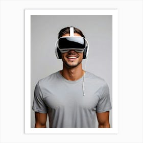 Man In Vr Headset 1 Art Print