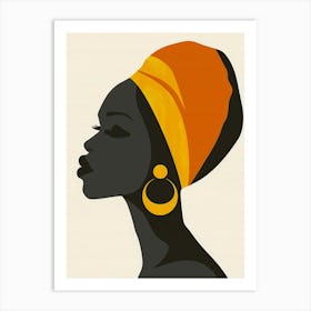 Silhouette Of African Woman 3 Art Print