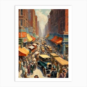 New York City Street Scene 8 Art Print