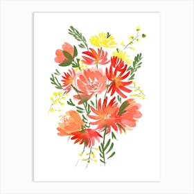 Bunch Of Flowers Art Print